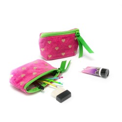 Pochette Mini Zip Velours Sparkle