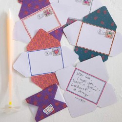 Livre avec mini-lettres-Minibriefen