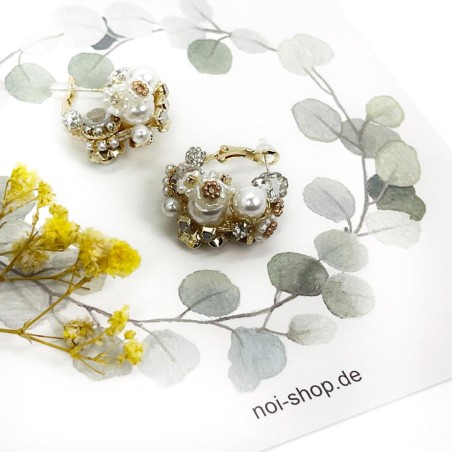 Earrings Pompadour creme