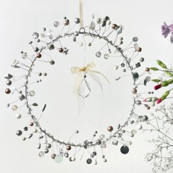 Décoration FUNKEL Kranz silver