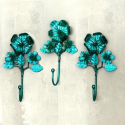 Wall hook Metallic Sparkle turquoise