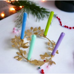 Kranz/ Kerzenhalter Flora gold 4