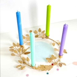 Candle Holder/ Wreath Flora gold 4