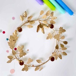 Candle Holder/ Wreath Flora gold 4