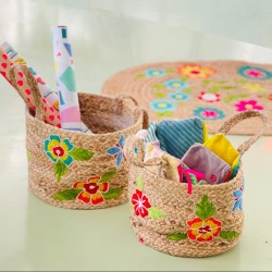 Korb Jute Flowers Large- SALE
