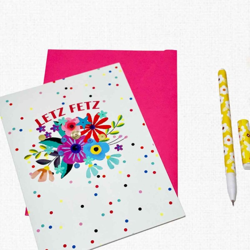 Carte + enveloppe Letz fetz