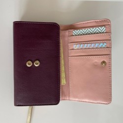 Porte-monnaie CODE Cuir DW plum