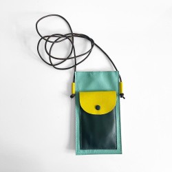 Pochette téléphone colorblock ltblue