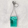 Cellphone Bag Leather Basic smaragd metallic