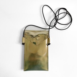 Pochette téléphone Cuir Basic goldmetallic
