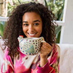 Cup Folk art chicken