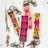 Keychain Embroidered Multi floral