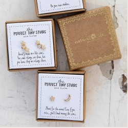 Boucles d'Oreilles Tiny Studs Star & Moon