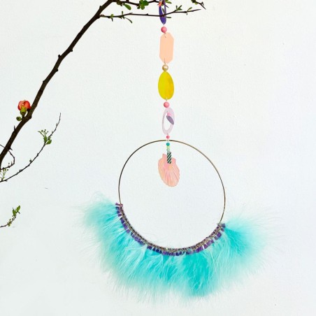 Decoration Feather mintgreen