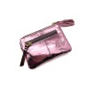 Porte-monnaie Mini Zip Porte Cartes Metallic pink
