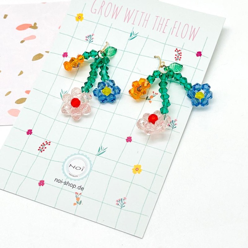 Earrrings Flowerbunch Stones