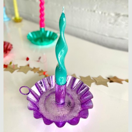Candle holder Sparkle Viola L