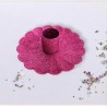 Bougeoir Flower Glitter ltpink