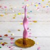 Candle holder Flower Glitter gold