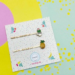 Hair clip Enamel Cactus Pineapple
