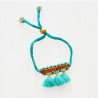 Bracelet HOT 3 tassel bunch orange-turq