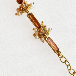 Bracelet HOT pearls rosewine