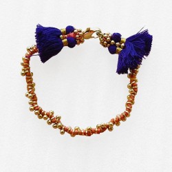 Bracelet HOT 2side Tassel coral