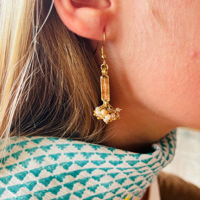 Boucles d´Oreilles HOT tassel rosewine