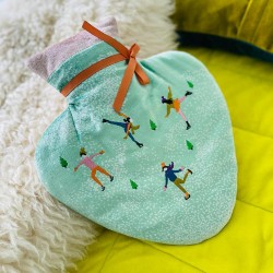Hot-Water Bottle Heart Velvet ICE mint