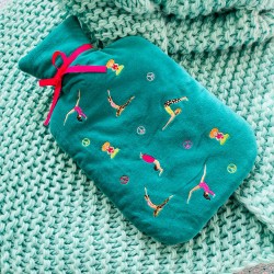 Bouillotte Velours yoga Smaragd