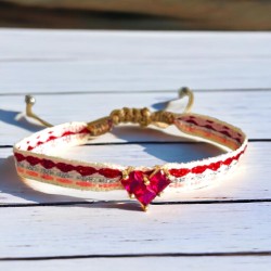 Bracelet Tissé Tape Heart