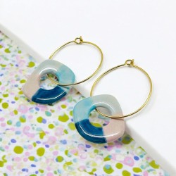Boucles d'Oreilles PopArt Ceramic colorblock