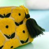 Pochette zip yellow flower