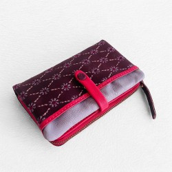 Porte-monnaie Cuir buffalo sm folded plum-altrosa