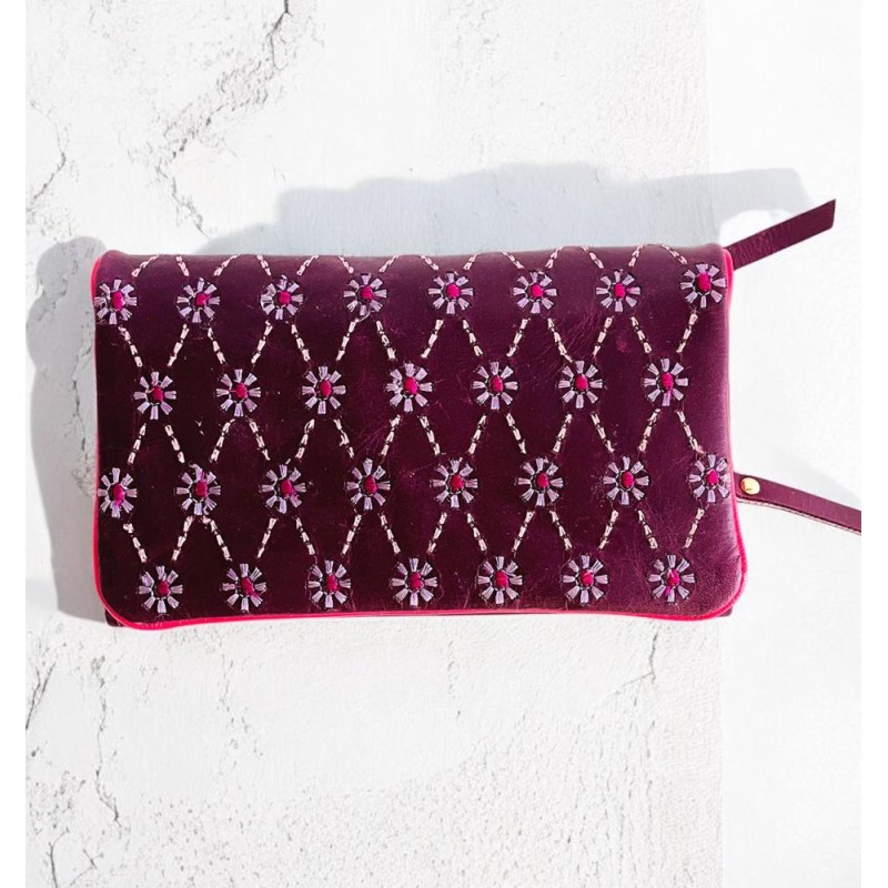 Portemonnaie Leder Buffalo Leena altrosa