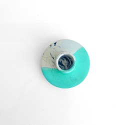 Candle holder concrete round sm mint