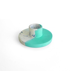 Kerzenhalter concrete round sm mint
