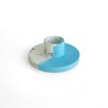 Kerzenhalter concrete round sm ltblue