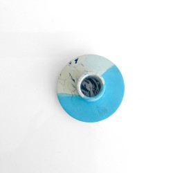 Bougeoir béton rond sm ltblue