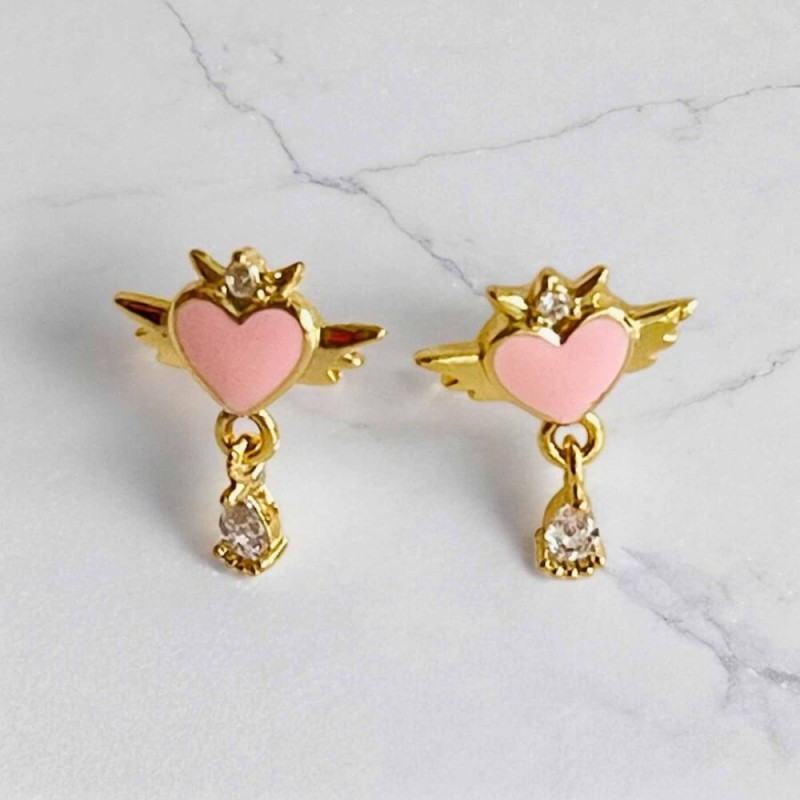 Earrrings Fruits heart angelwings mini