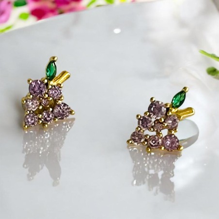 Boucles d´Oreilles Fruits Grape Mini