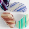 Hair clip diagonal stripe mix