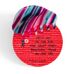 Hair clip diagonal stripe mix