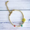 Bracelet Perles Dorées Fancy flower mix