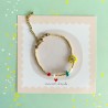 Bracelet Goldbead Fancy flower mix