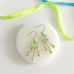 Earrrings Heart mint