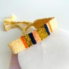 Bracelet Woven stripes natural