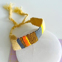 Bracelet Tissé Stripes naturel