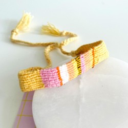 Bracelet Woven stripes natural