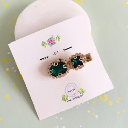 Hairclip Pompadour Glasstone 2 Stone